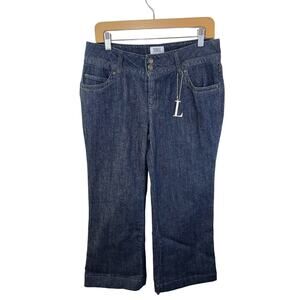 Monroe & Main Women's 12 Dark Wash Jeans Wide Leg Blue Denim